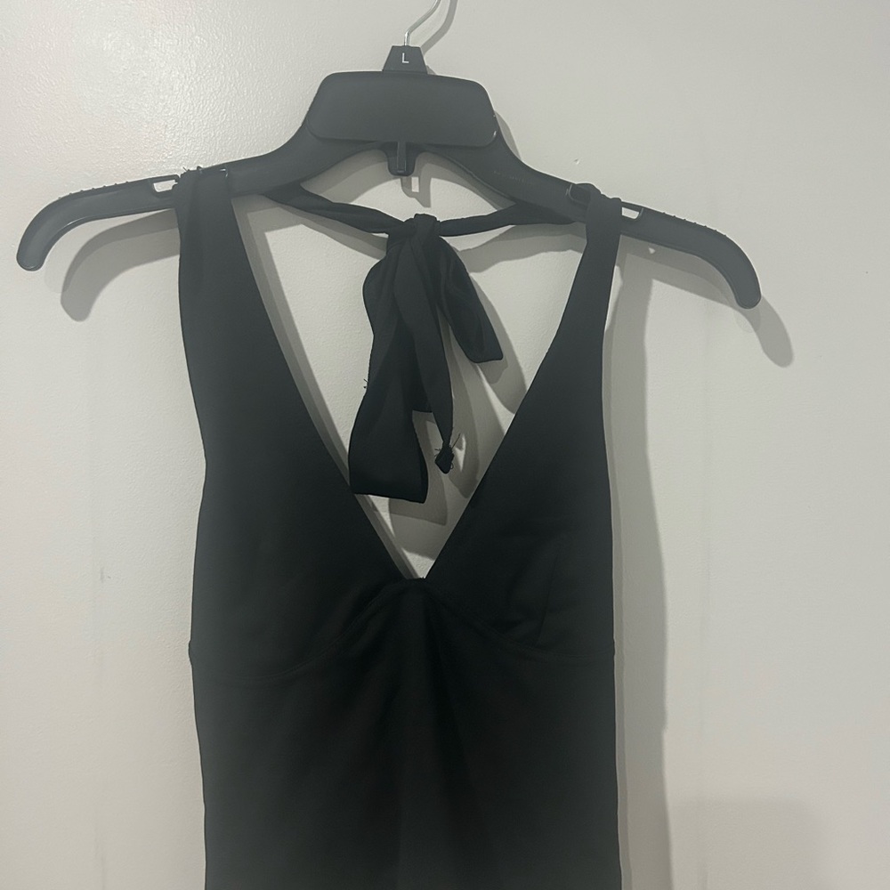 Black Halter Neck top